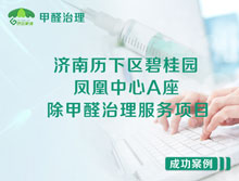 济南历下区碧桂园凤凰中心A座办公室除甲醛治理服务项目