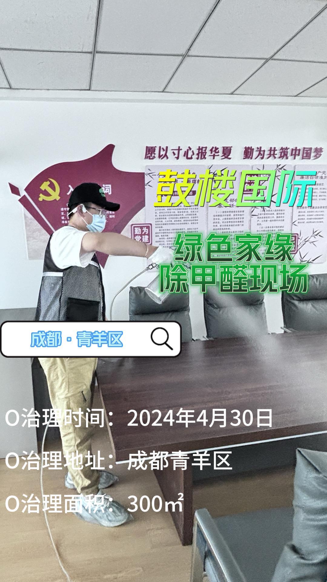 成都市鼓楼国际除甲醛服务案例